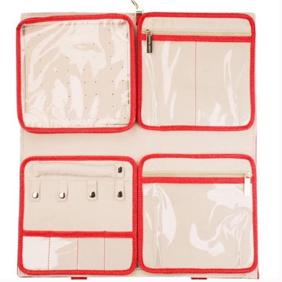 Kendra Scott red pebbled jet set jewelry organizer - Picture 2 of 5